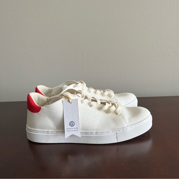 The‎ Greats Royal Knit Sneakers White Red Men’s Size 7/ Women’s 8.5 main image 14